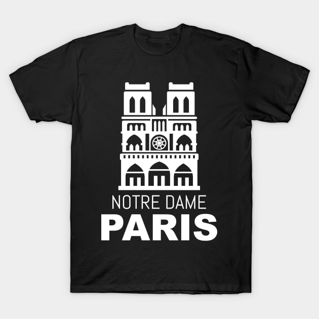 Notre Dame Paris France T-Shirt by koolteas